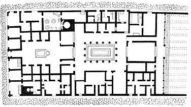 Pompei, pianta della Villa dei Ministeri