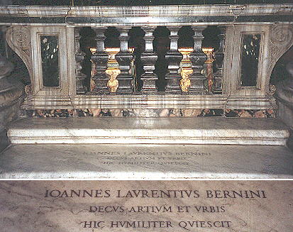 Iscrizione in memoria di Gian Lorenzo Bernini in S. Maria Maggiore