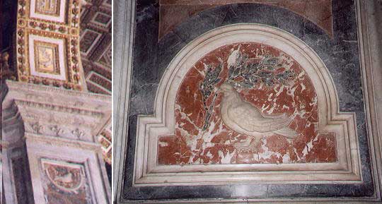 La colomba di Innocenzo X nella decorazione della Navata