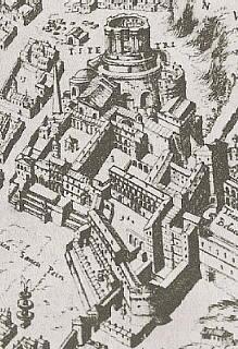 pianta di Roma di Etienne Du Perac (1577), particolare del Vaticano