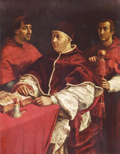 Leone X, ritratto di Raffaello