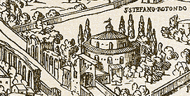via di S.Stefano Rotondo (in una pianta del XVII secolo)