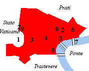 Borgo district's locator map